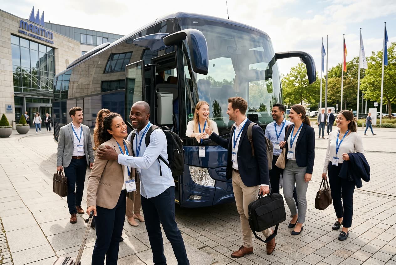 Firmenveranstaltung mit Busshuttle